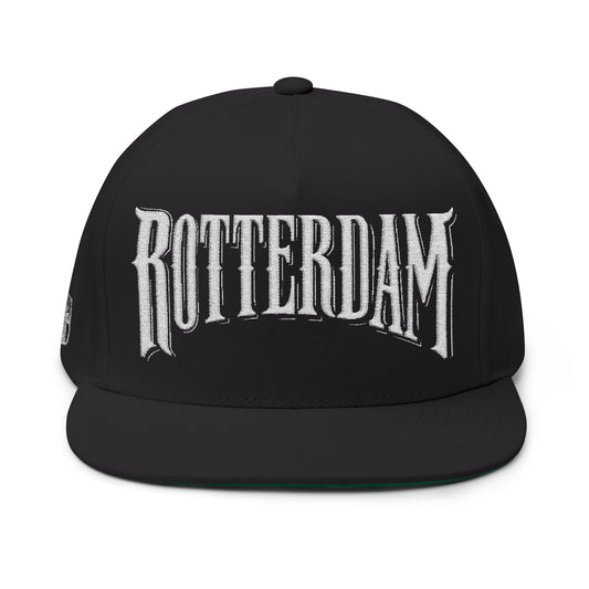 Rotterdam Embroidered Flat Bill Cap — Urban Street Snapback