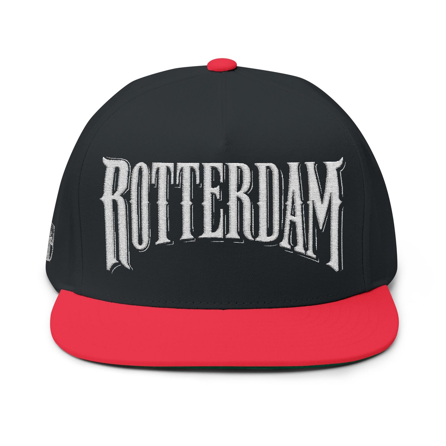 Rotterdam Embroidered Flat Bill Cap — Urban Street Snapback